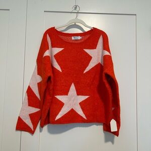 Miracle Red Sweater with White Star Pattern